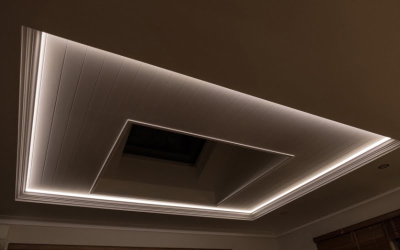 installation d'un faux plafond lumineux